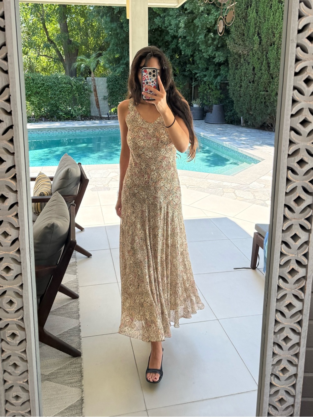 Jones New York 100% silk Sleeveless Floral Maxi - Picture 8 of 9